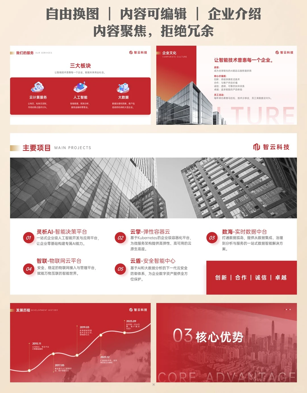 企业实力宣传ppt模板超能打