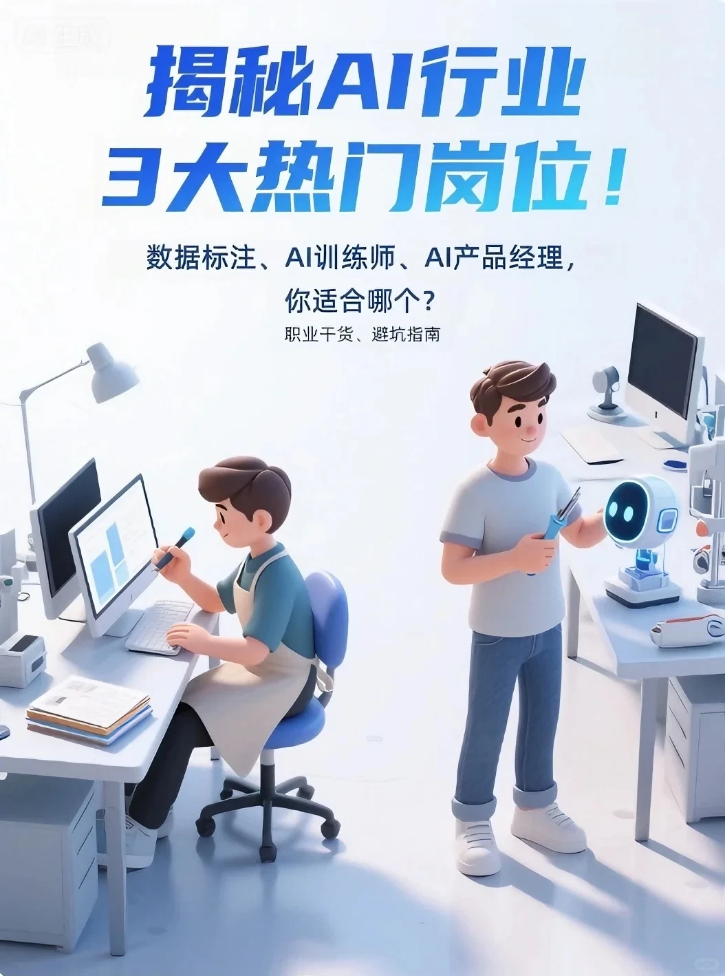 AI圈3个热门岗位对比｜选对赛道少走3年弯路