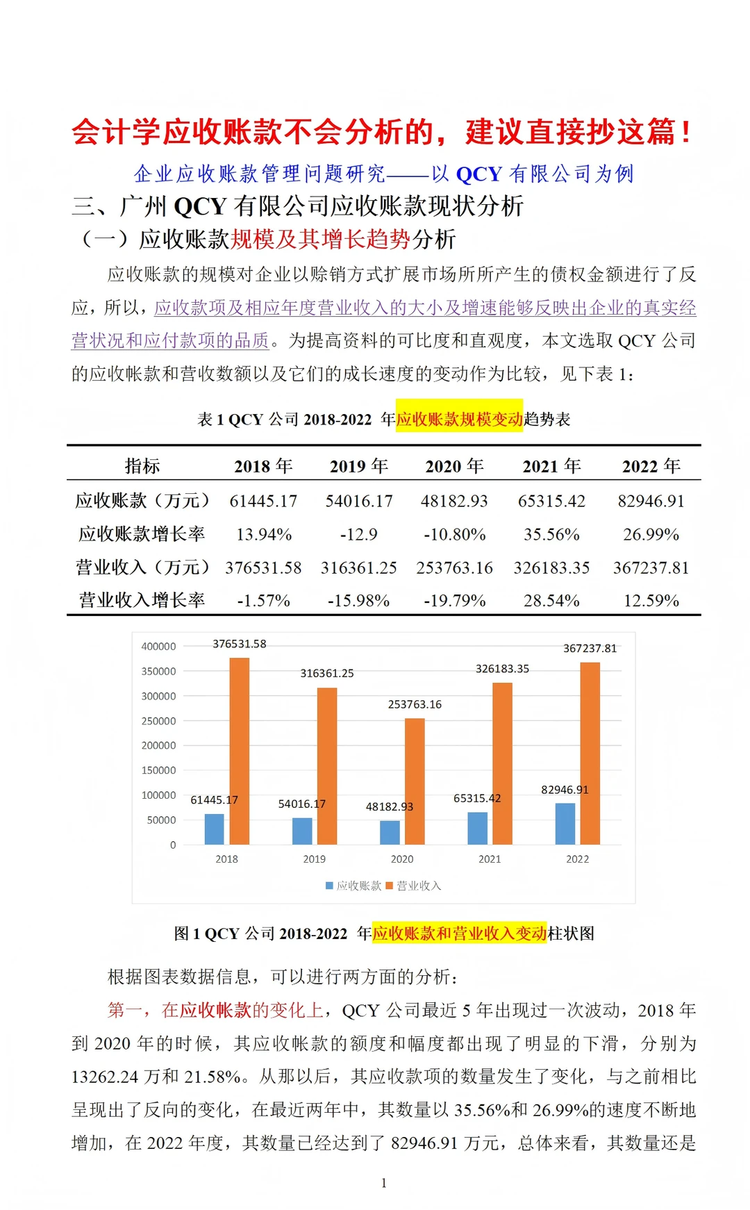 应收账款不会分析的宝子们建议亖磕这篇！