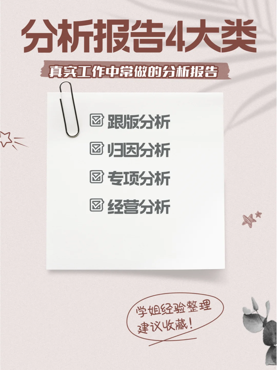 真实工作中的数据分析报告系列1：报告类型