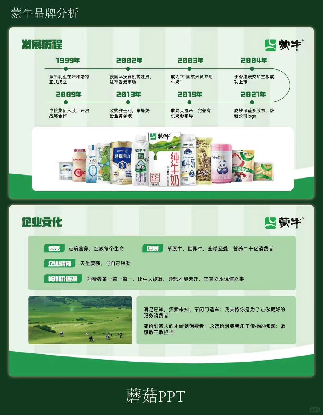 蒙牛品牌分析ppt