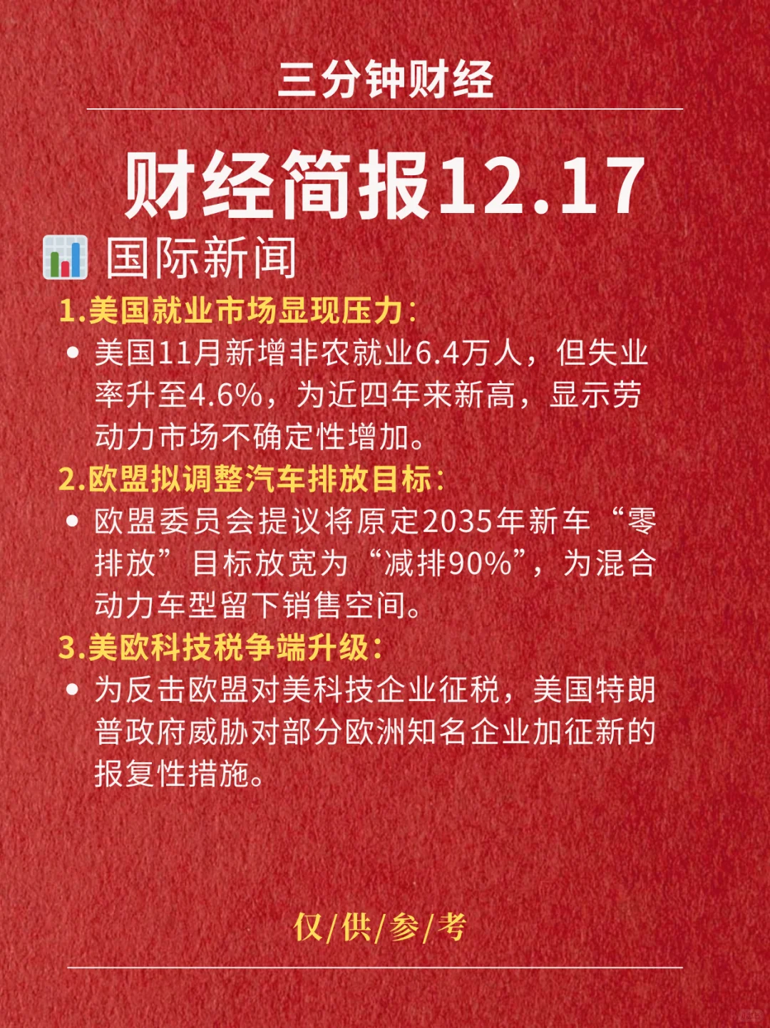 财经简报‖2025.12.17