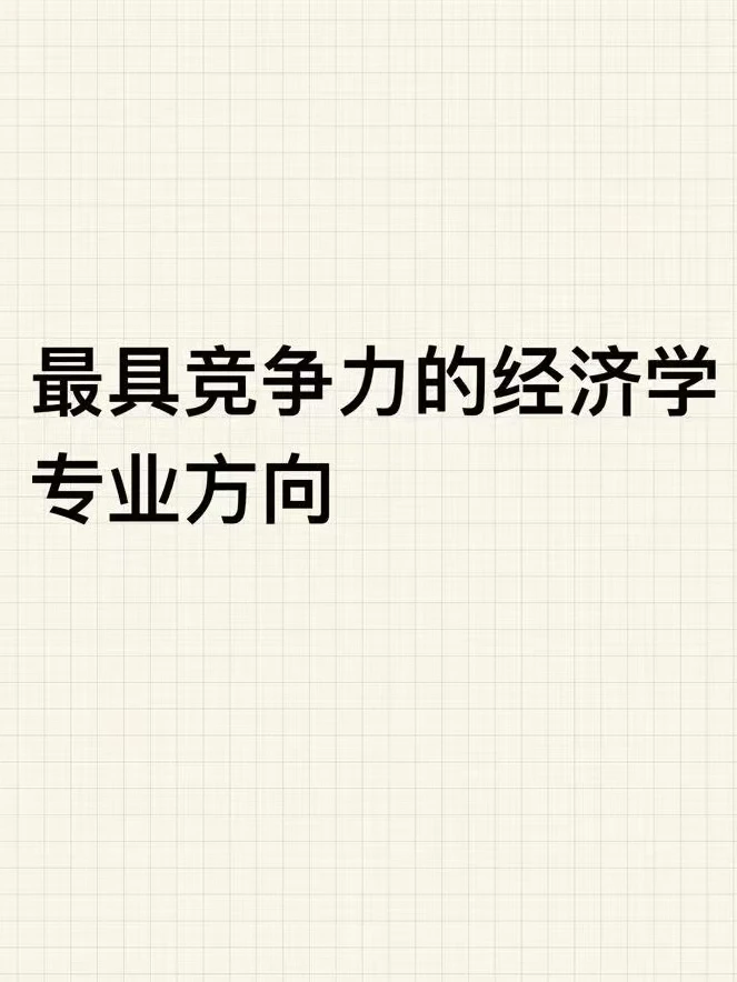 具有竞争力的经济学专业方向？