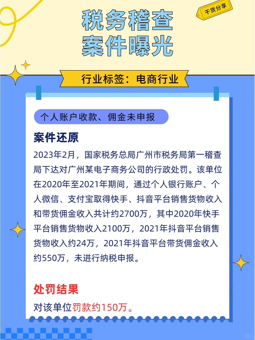 电商行业税务稽查案例
