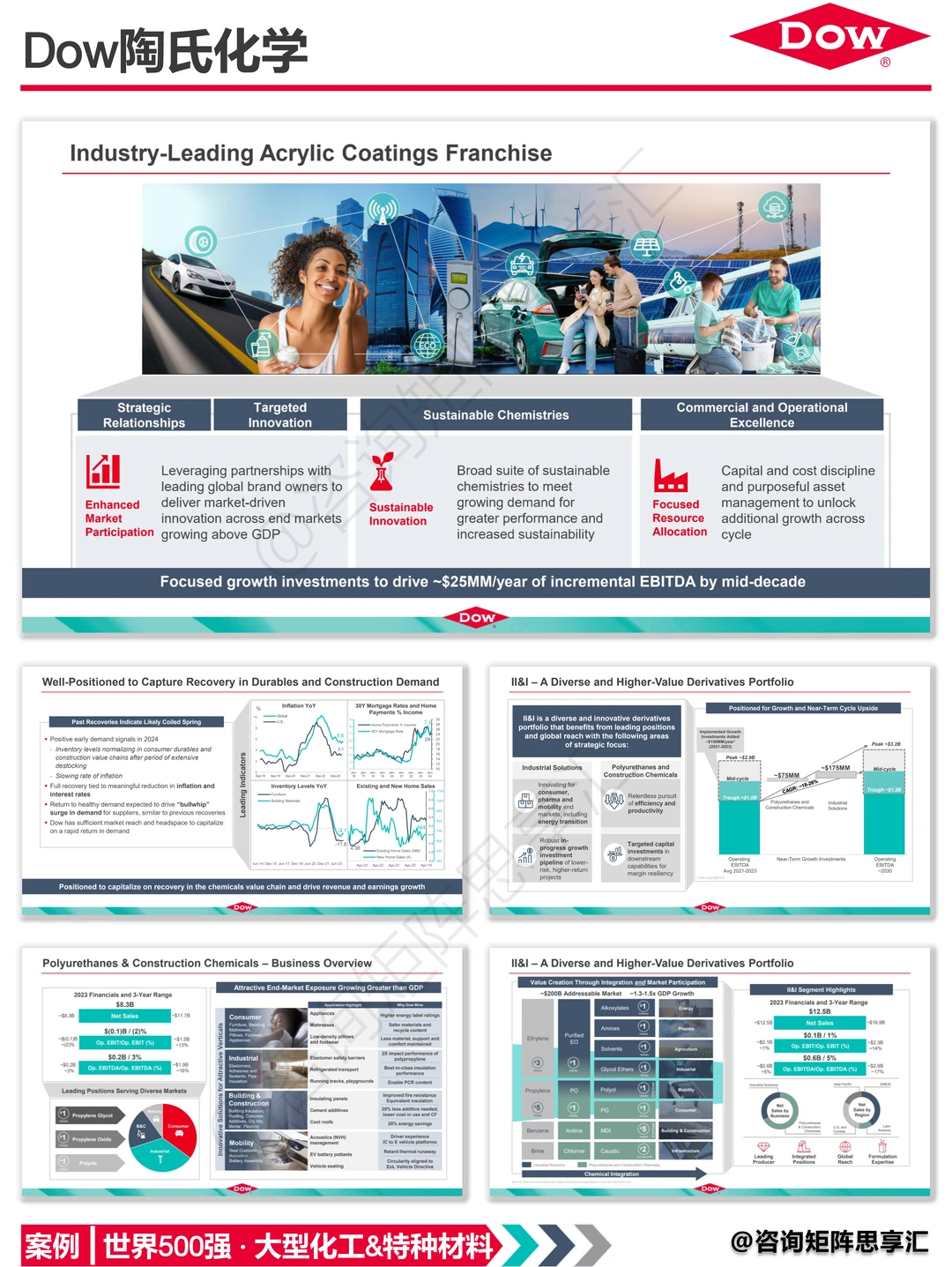 陶氏公司业务组合与终端市场增长战略