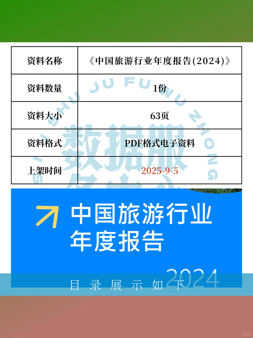 中国旅游行业年度报告2024秒发