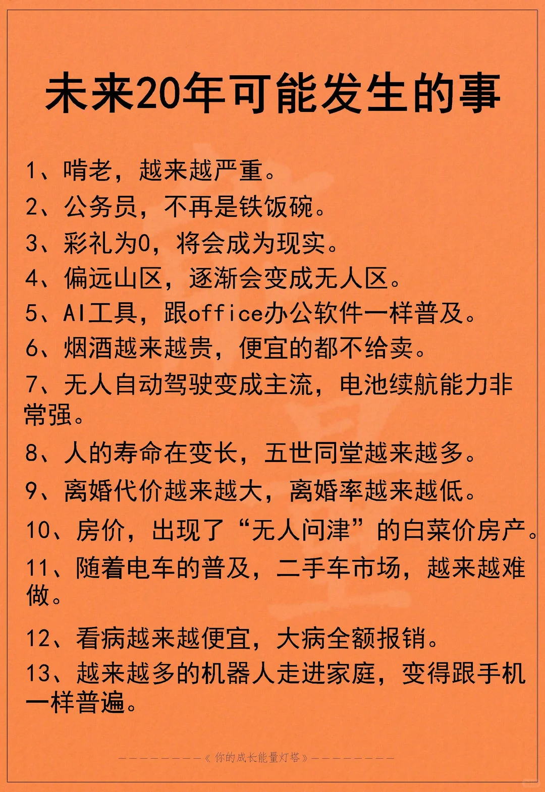 未来20年可能发生的事