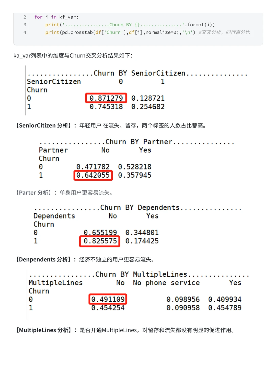 上班摸鱼写了篇电信用户流失预测模型案例~