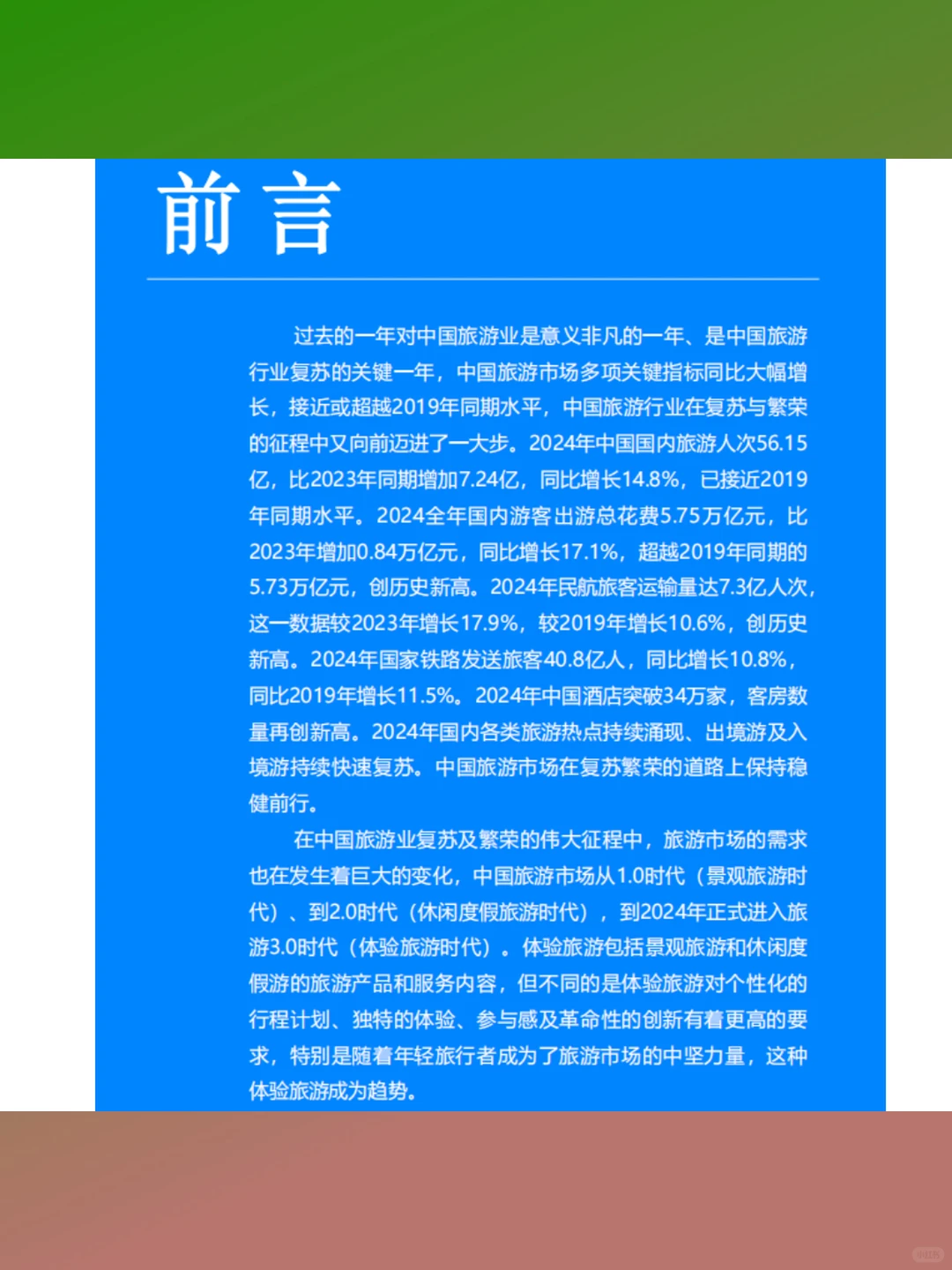 中国旅游行业年度报告2024秒发