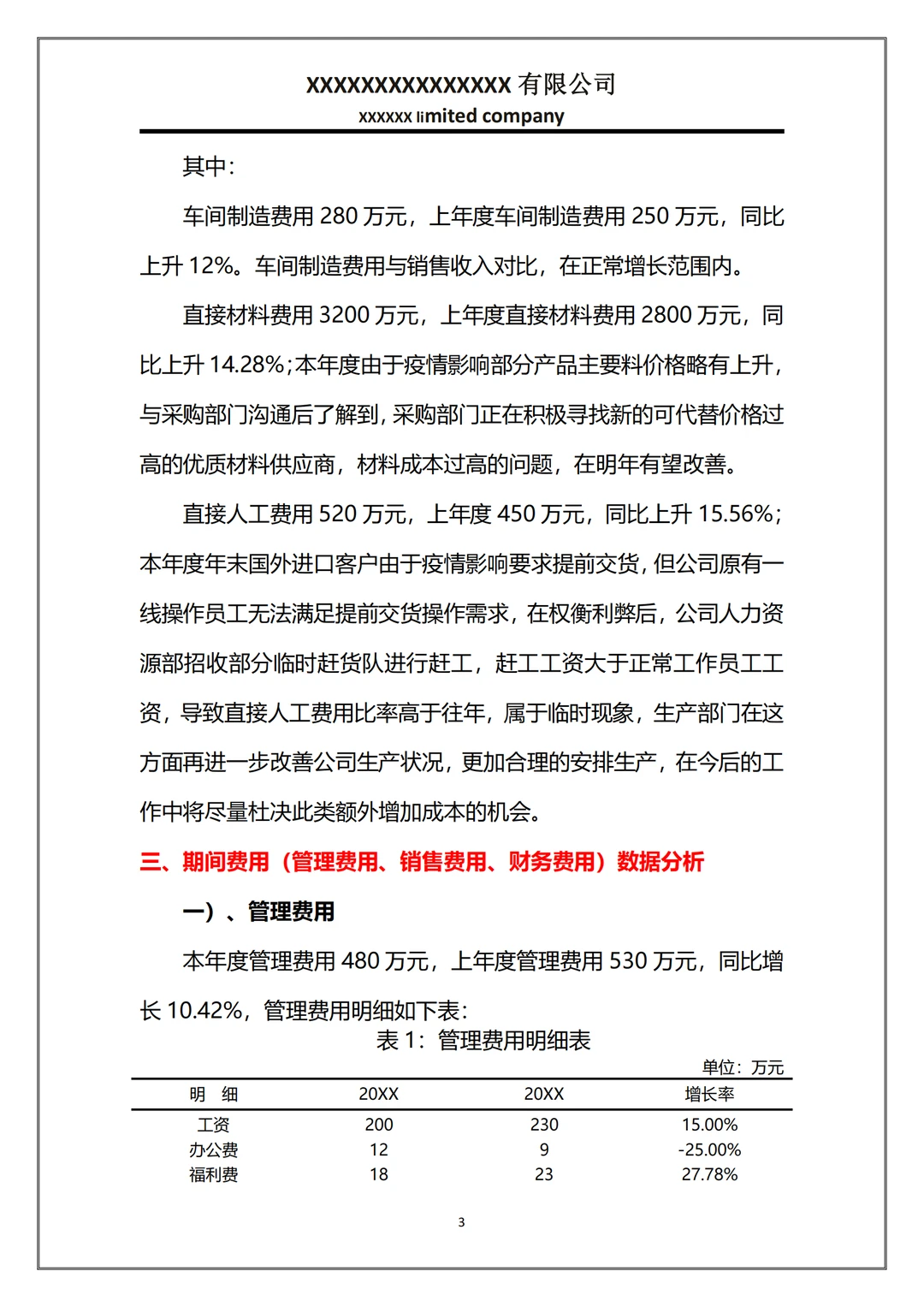 年度财务数据分析报告，数据清晰一目了然