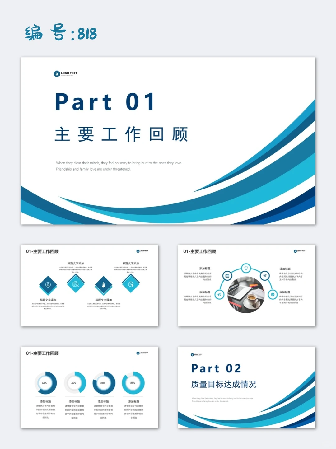质量部年终工作总结ppt模板