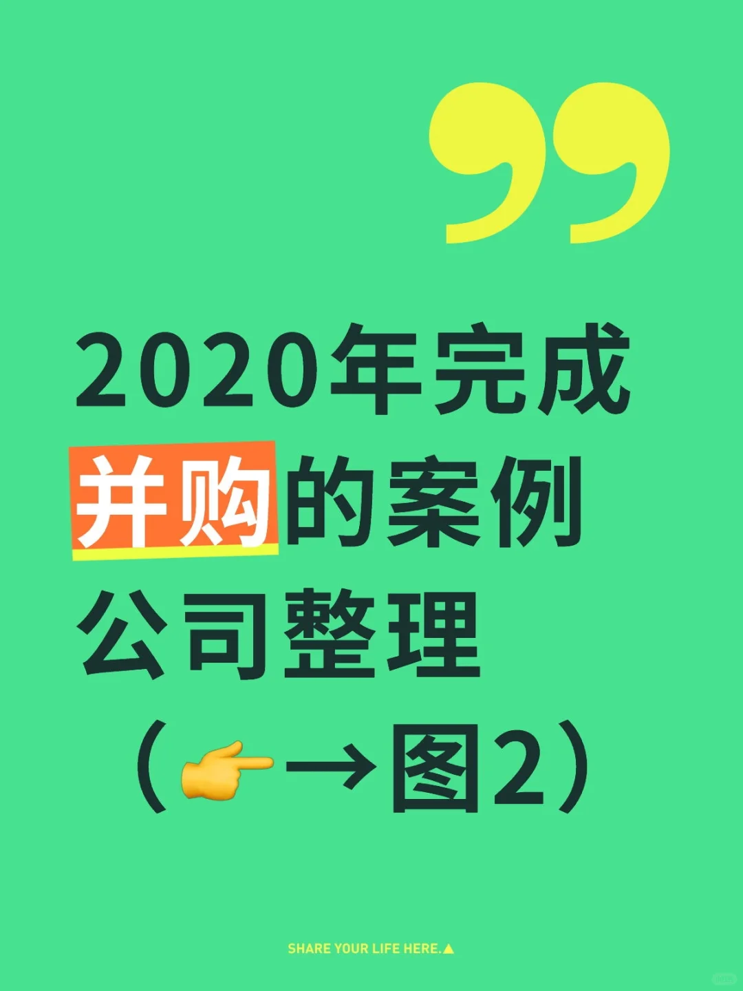 2020年完成并购的案例公司