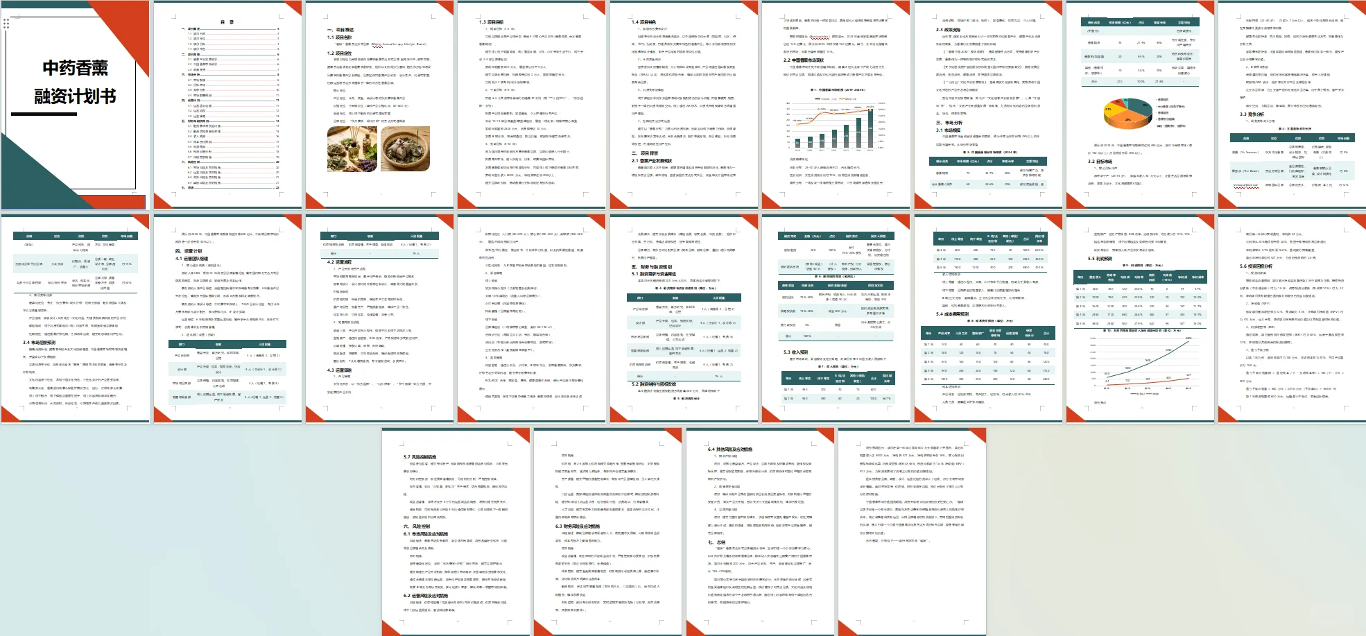 ?中药香薰融资计划书word➕ppt