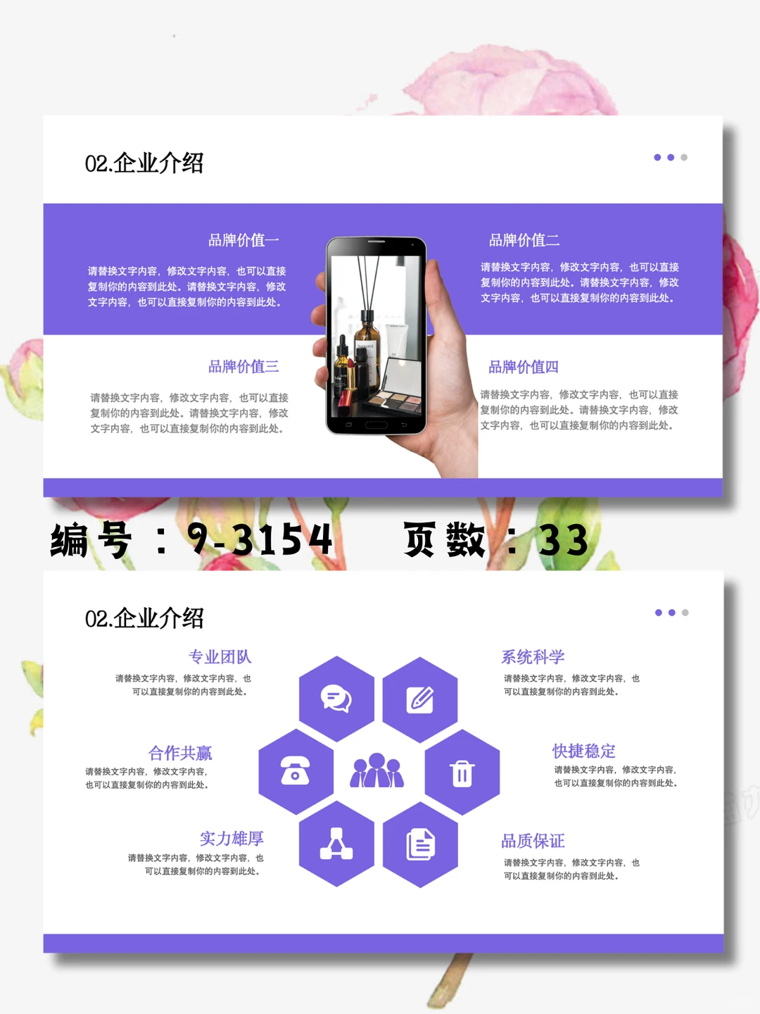 商务公司美容护肤产品介绍产品宣传PPT模板