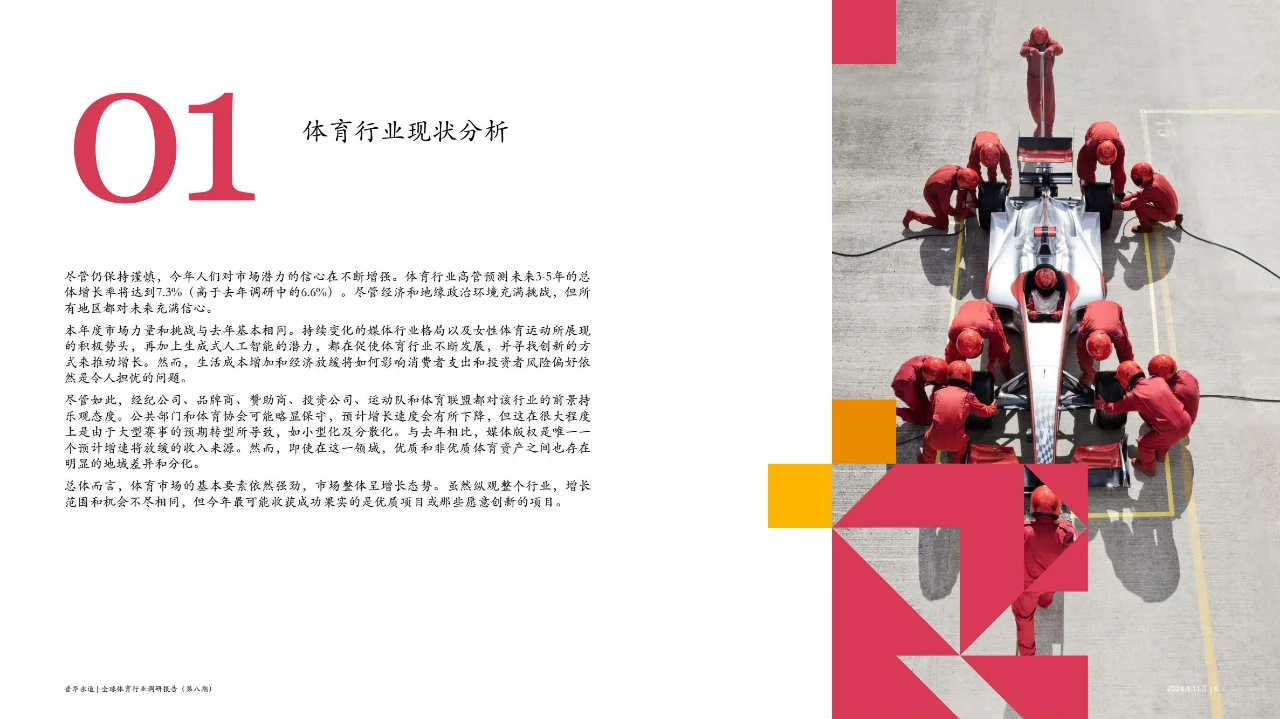 2024全球体育行业调研报告