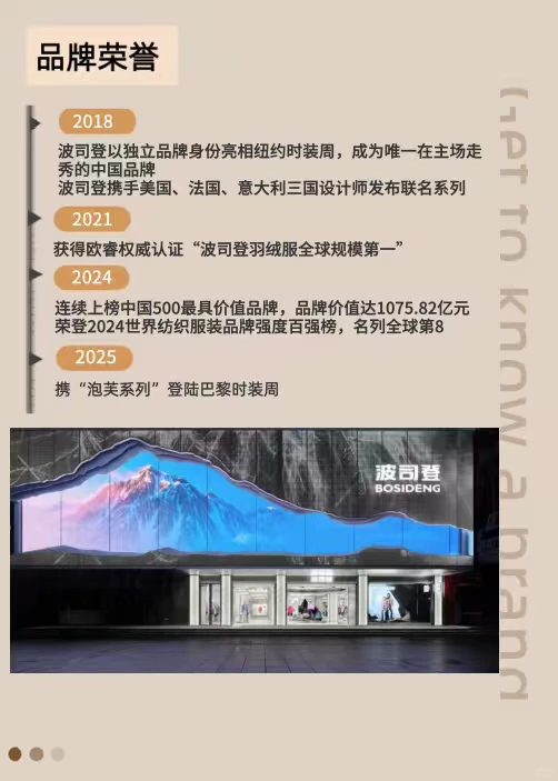 每天认识一个品牌丨波司登