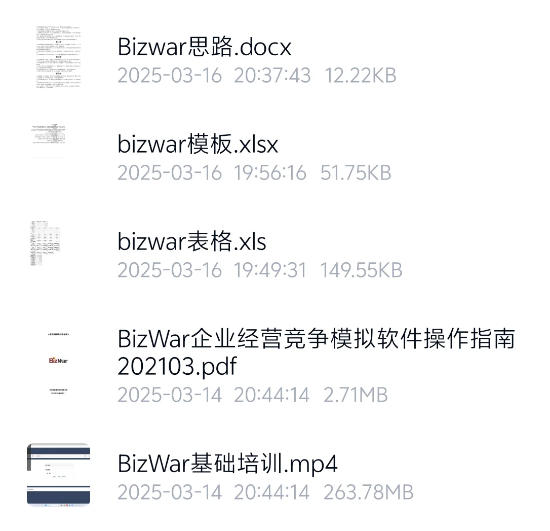 全国企业竞争模拟大赛运营赛道BizWar