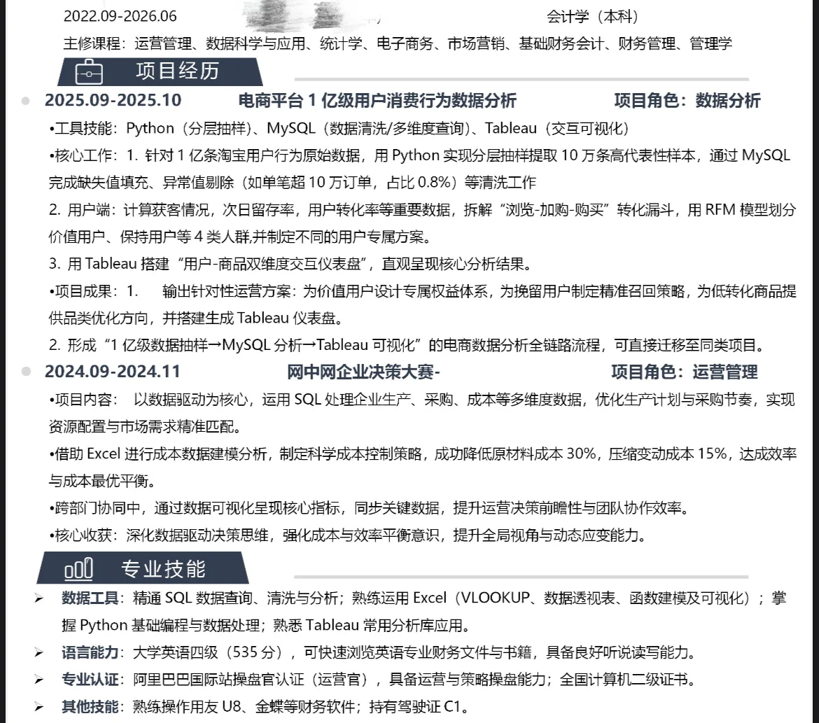 转数据分析找工作迷茫中