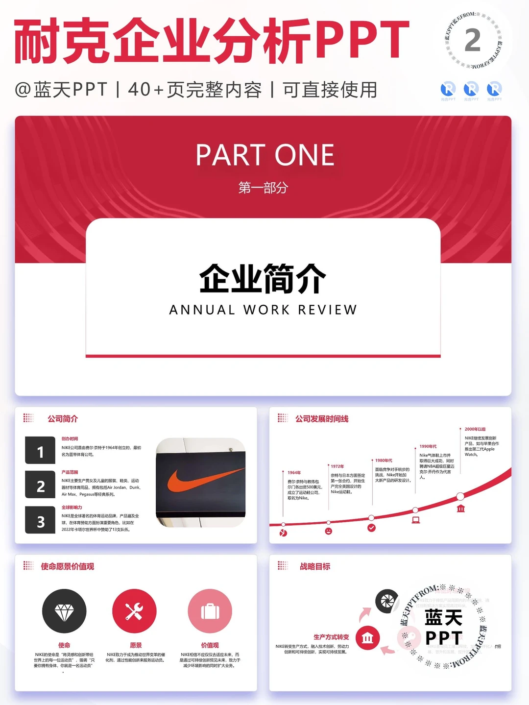 【001】耐克案例分析企业战略品牌营销PPT