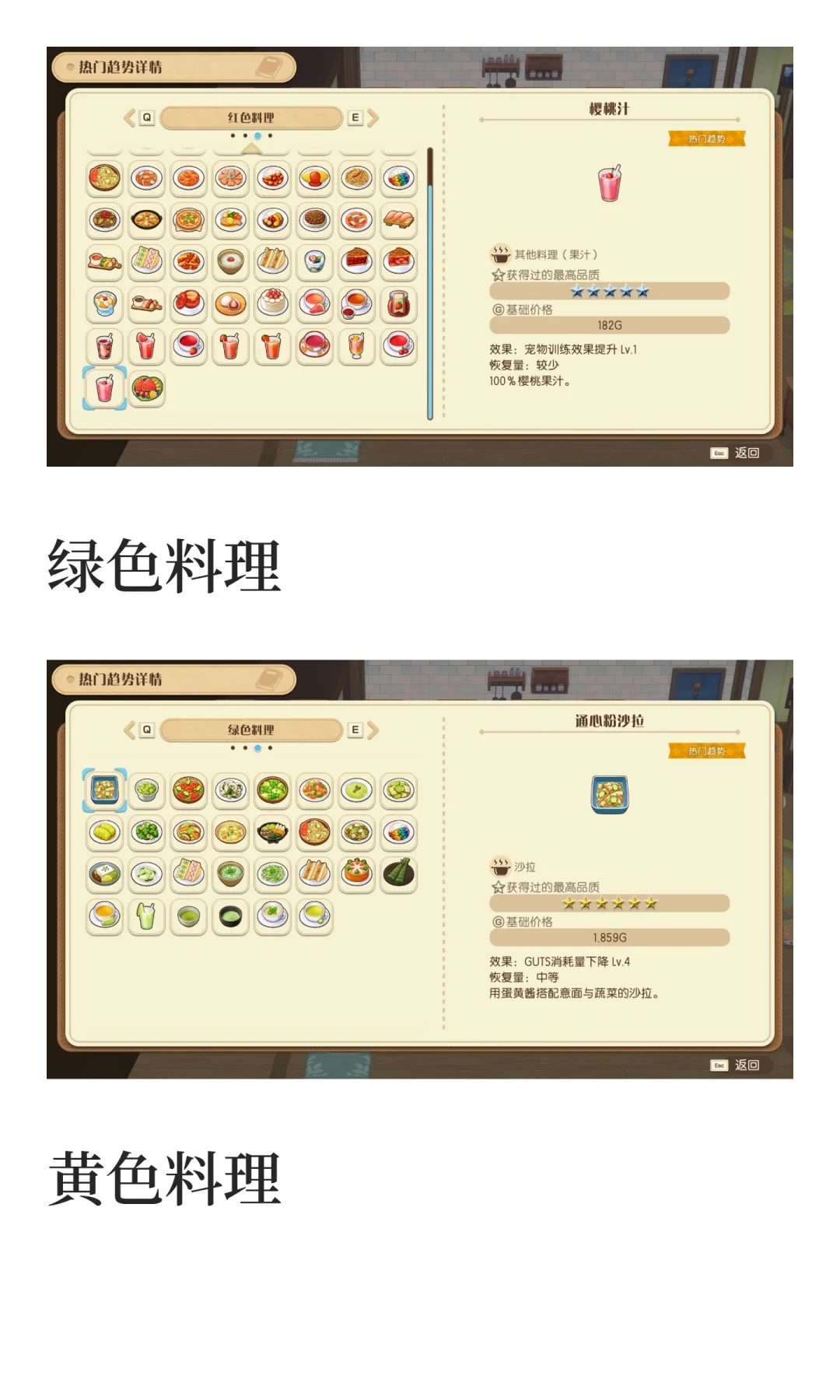 风之集市全部热门趋势物品图鉴汇总