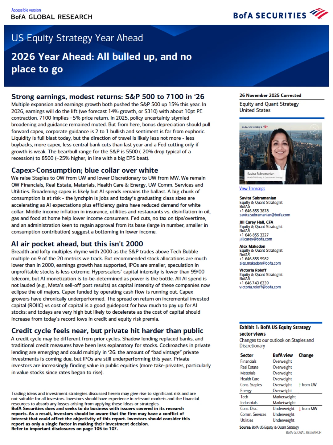 美银美林的2026预测太炸裂了