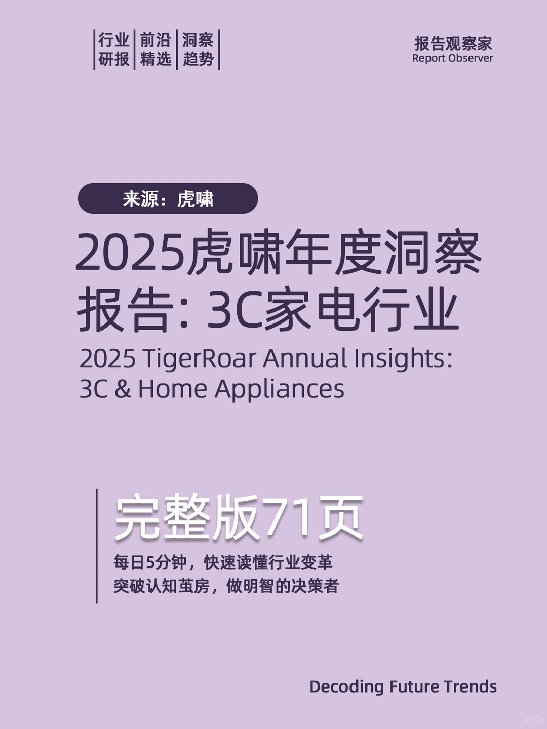 2025虎啸年度洞察报告：3C家电行业