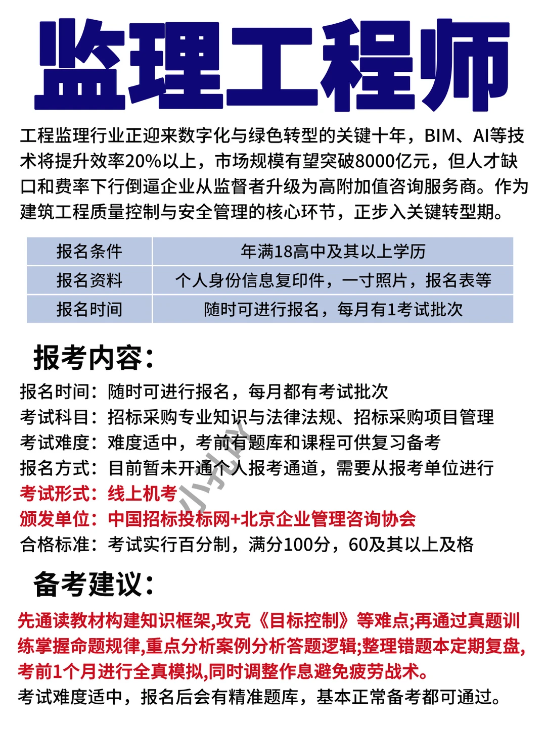 监理工程师【中国招标】?考试通知