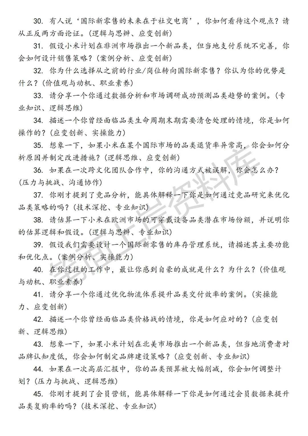 小米国际新零售品类运营