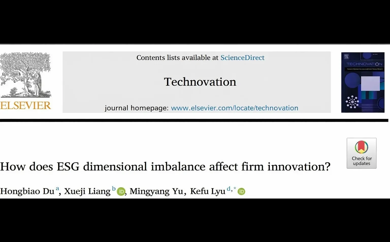 ESG 维度失衡如何影响企业创新