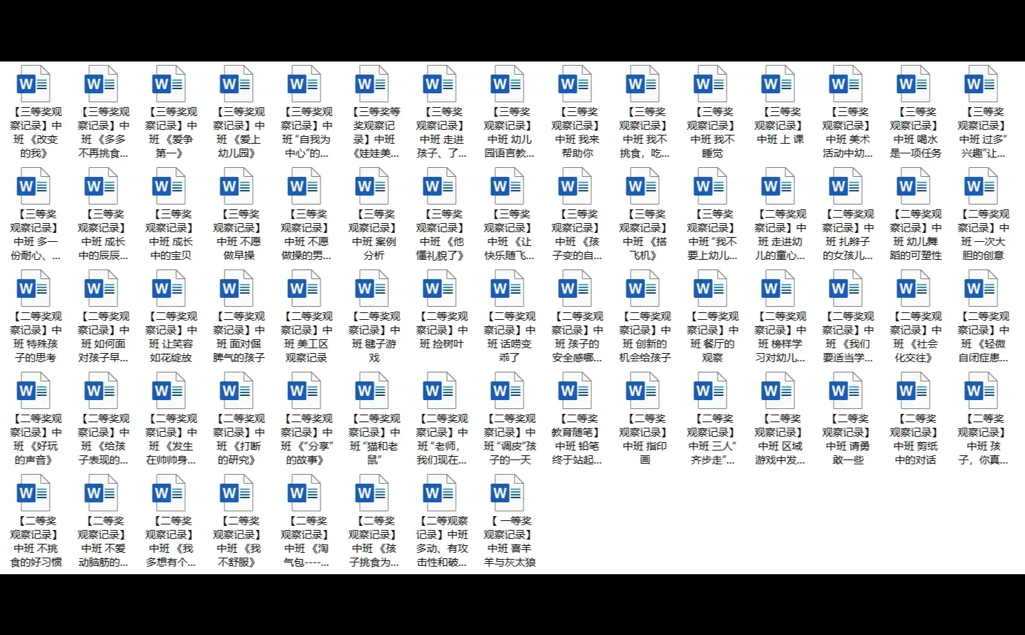 幼儿园幼教省级获奖作品中班观察记录分享