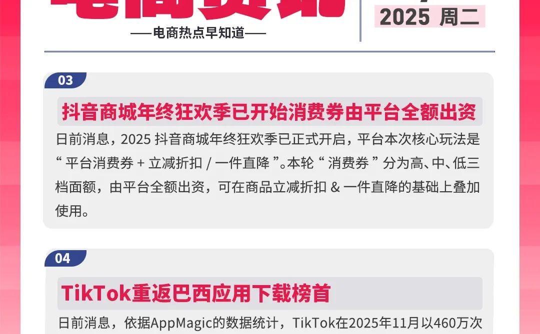 12.23电商资讯：社会消费品零售4.39万亿