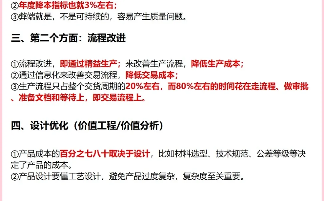 供应链降本3方面