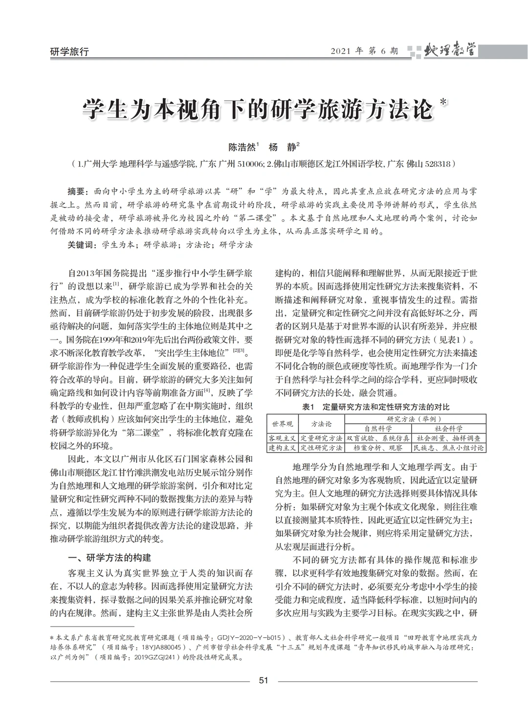 手记｜我为什么写这篇地理教育学论文之一