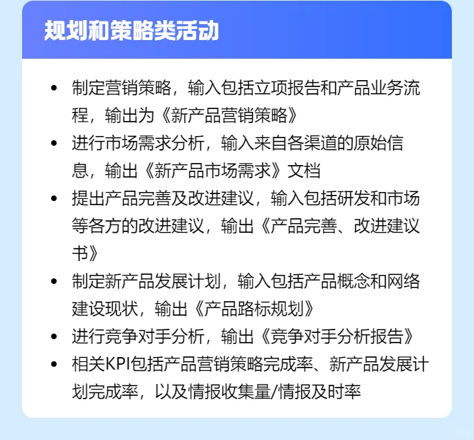 IPD咨询总结-公司总部产品经理活动及KPI