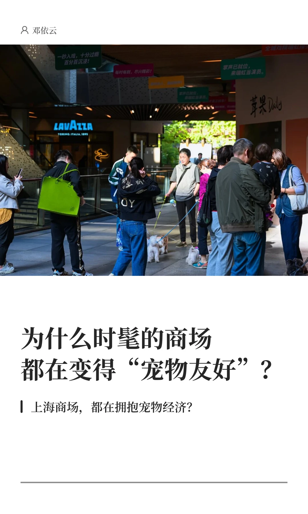 商场的下一个目标可能是“狗山人海”