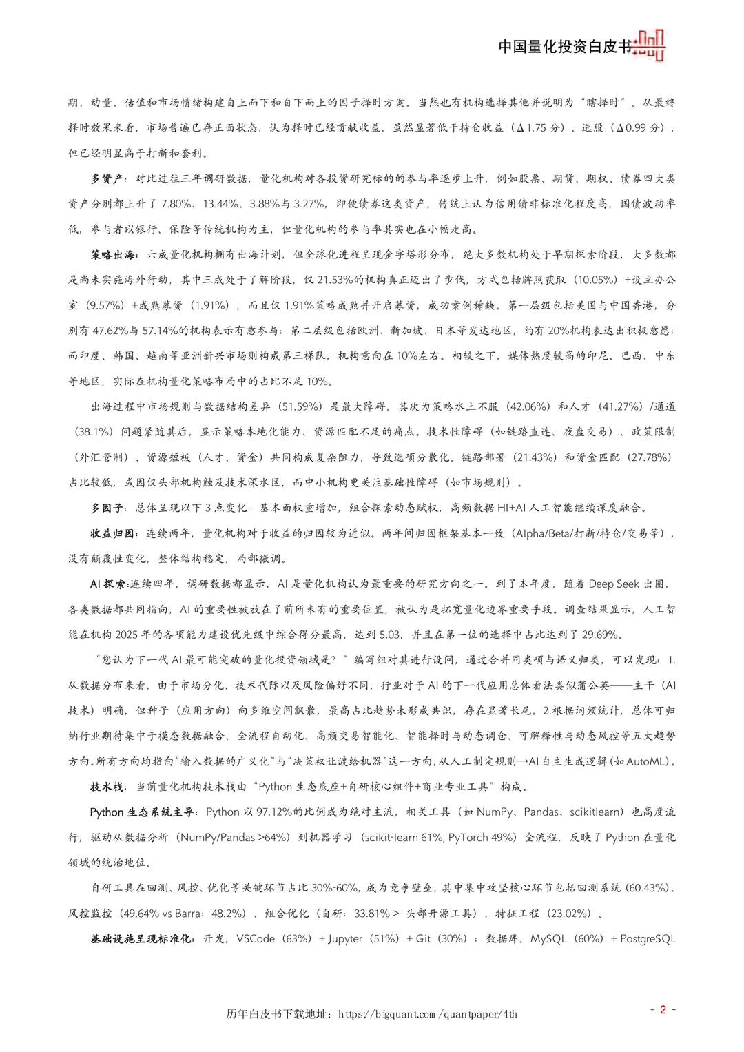 338页|2024-25年度中国量化投资白皮书