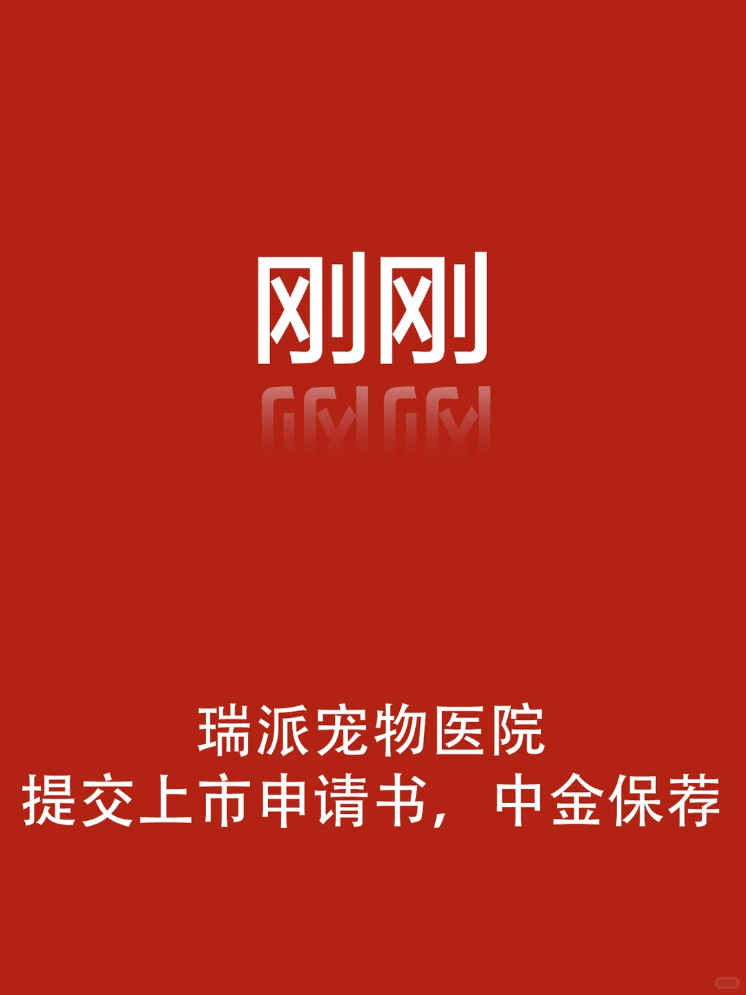 刚刚，瑞派宠物冲刺国内宠物医院第一股！