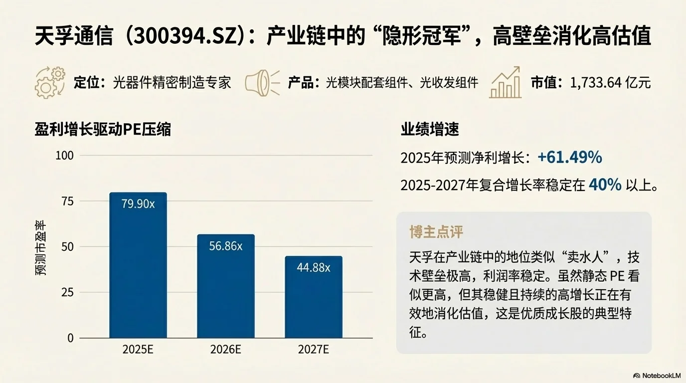 AI光模块/光通信龙头股估值分析