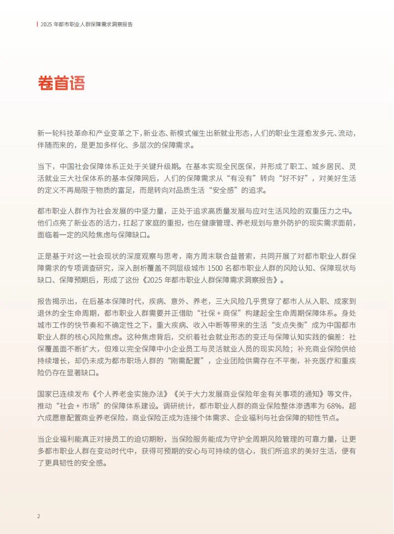 ?️68% 渗透率！都市保障需求洞察