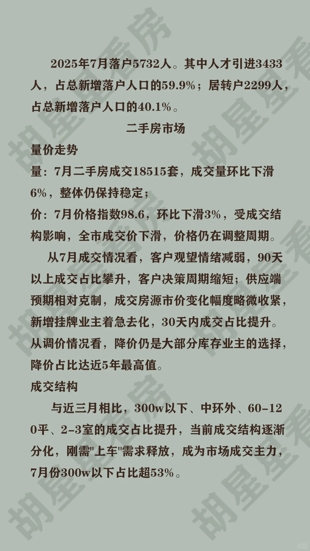 7月市场报告来喽