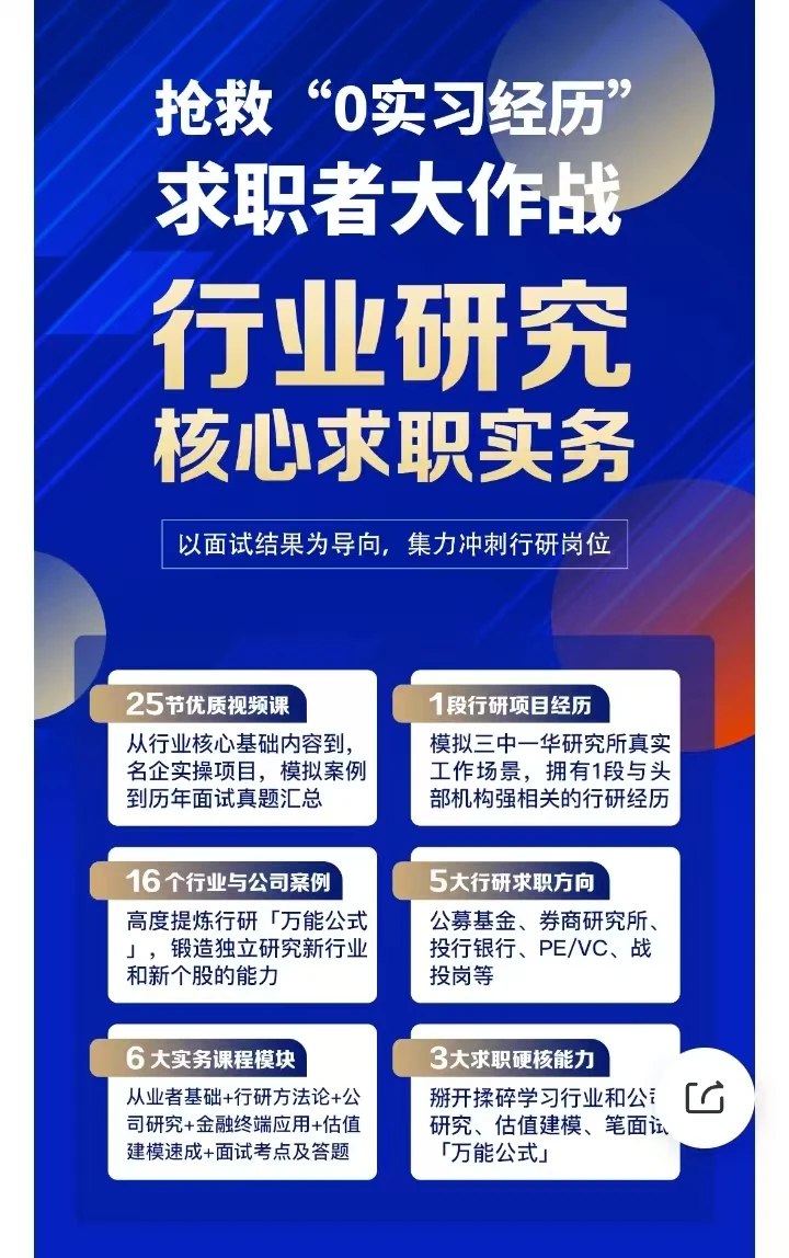 行业研究课程有一起来组队拼团的吗？