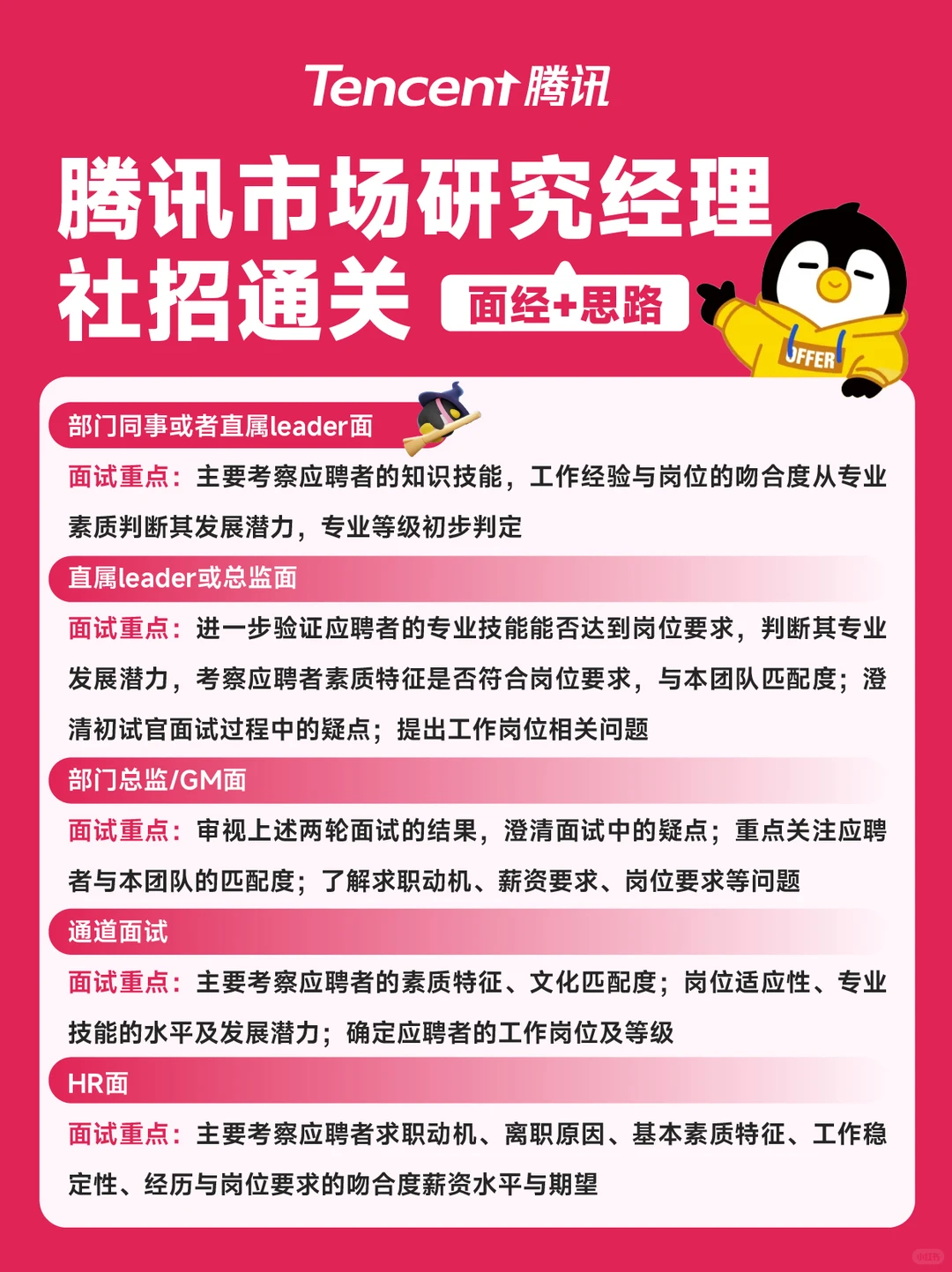 腾讯市场研究经理社招面经｜纯干货速码