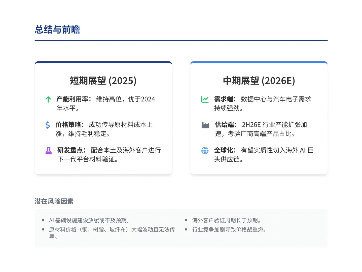 高盛研报，南亚新材会议总结，覆铜板行业升级