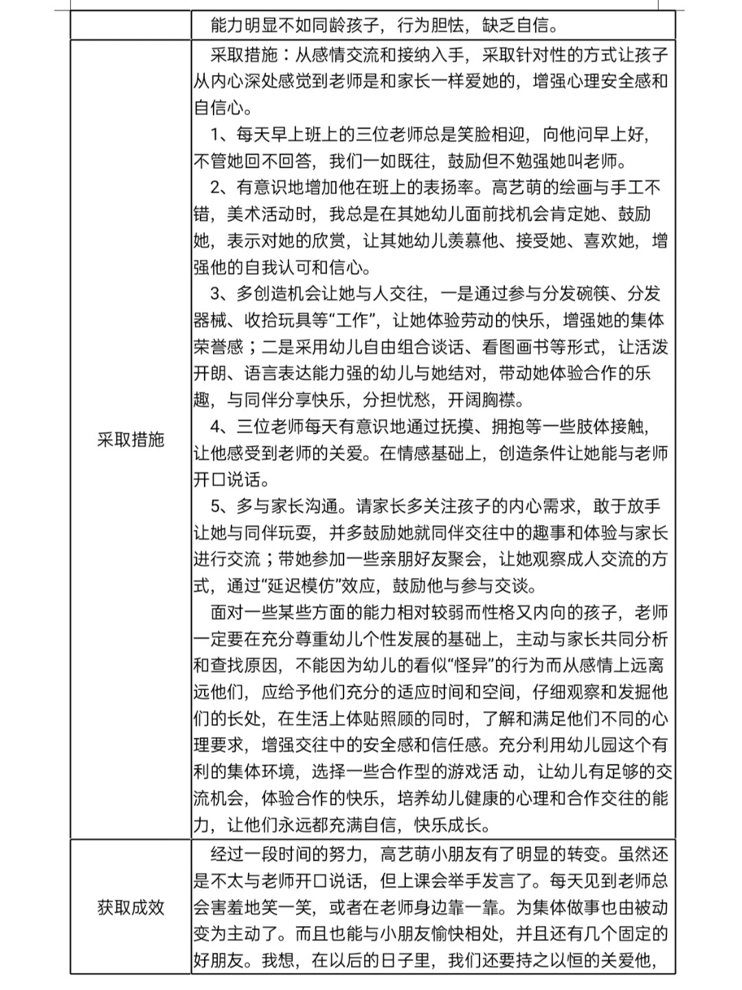 145套一等奖幼儿观察记录