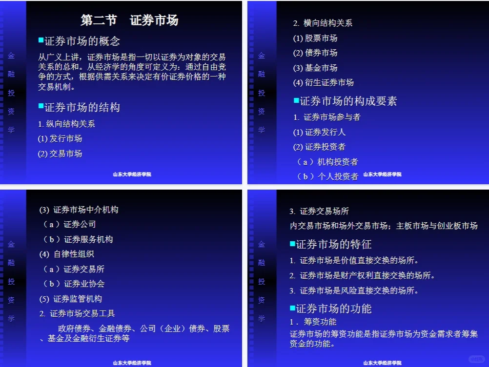 山大胡金焱 证券投资学 试卷+视频+PPT