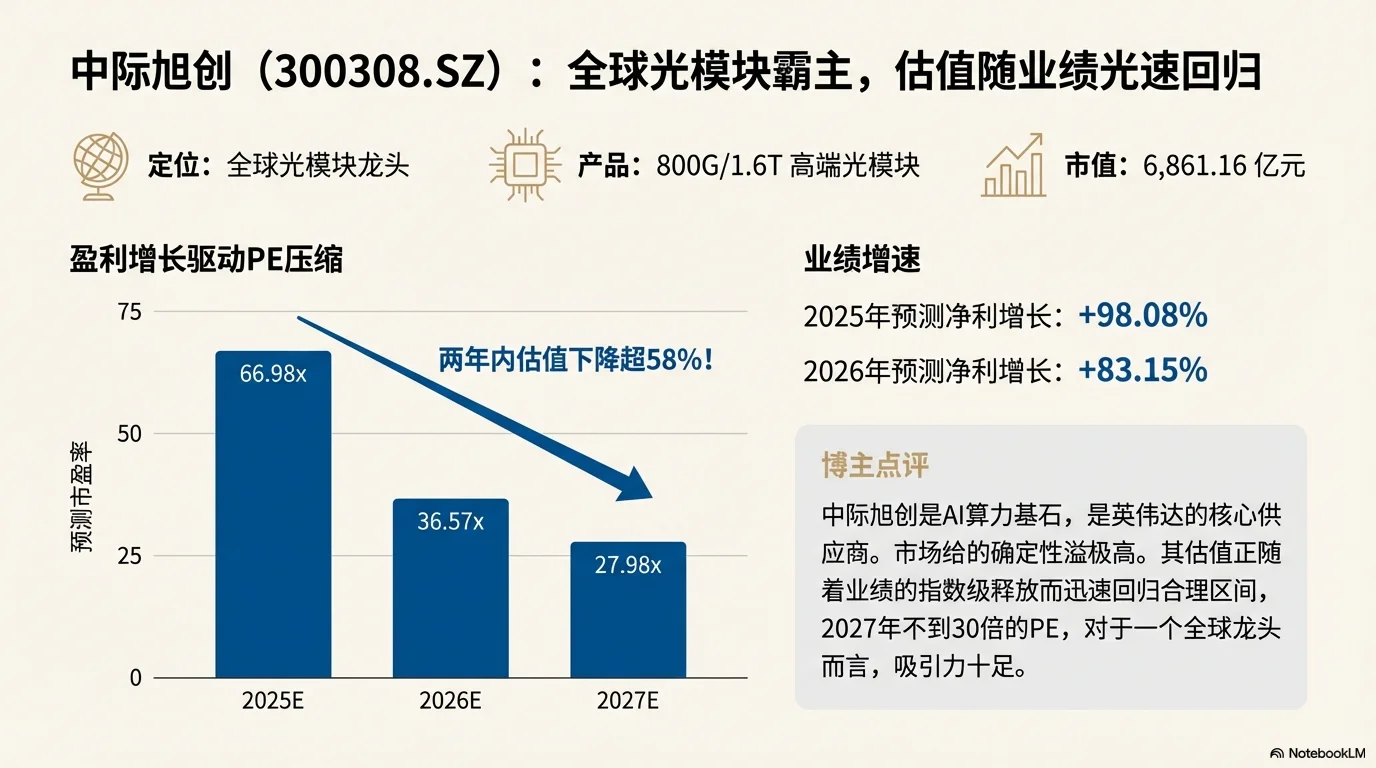 AI光模块/光通信龙头股估值分析