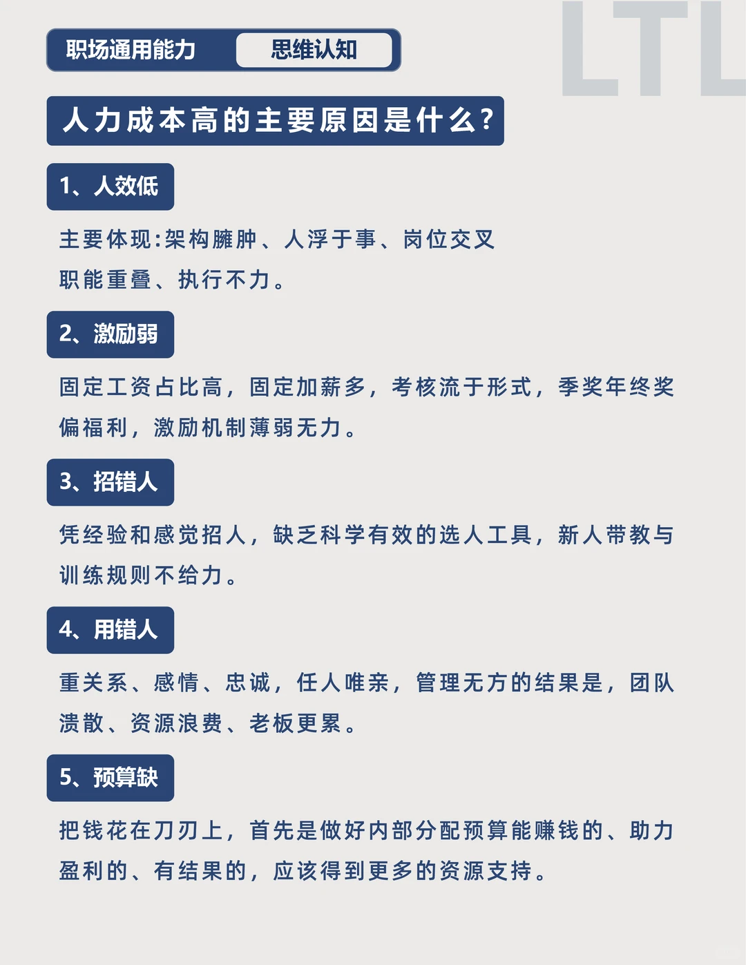 人力成本高的主要原因是什么？