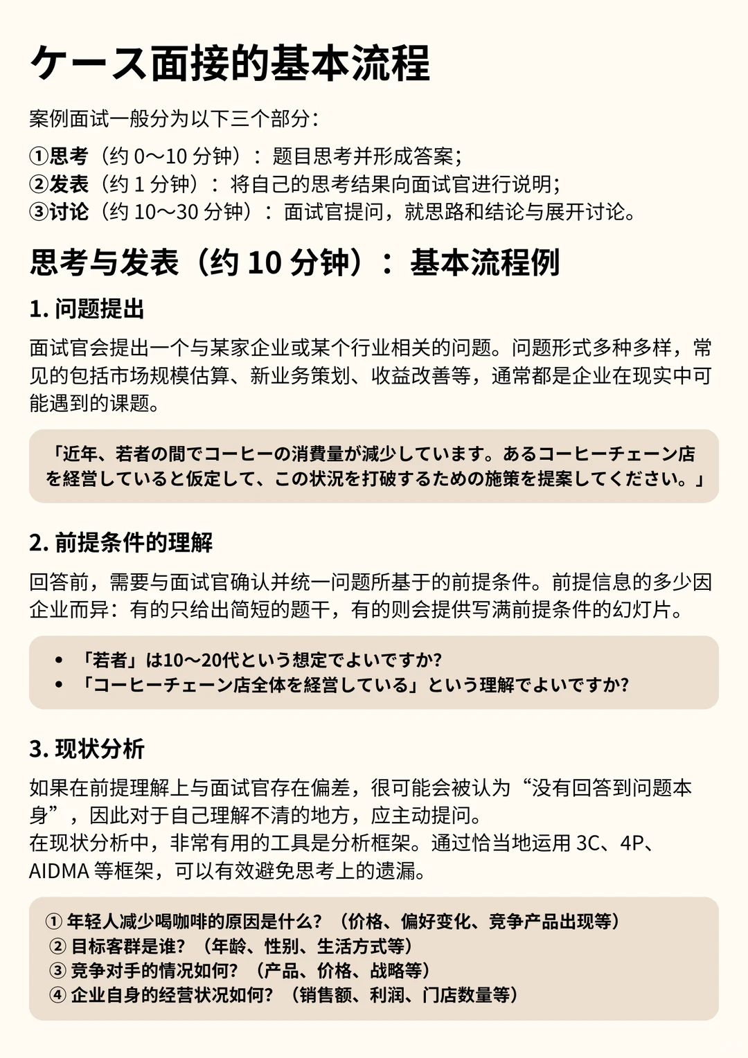 日本就活｜ケース面接对策全解附高频问题集