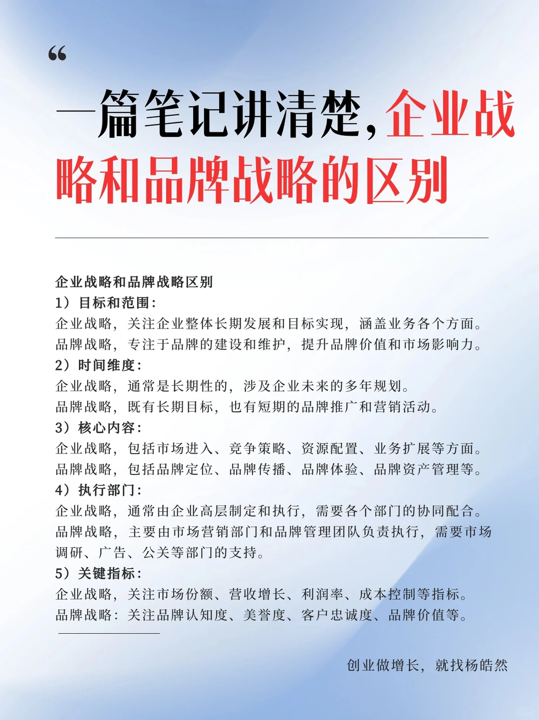 一篇笔记讲透企业战略和品牌战略