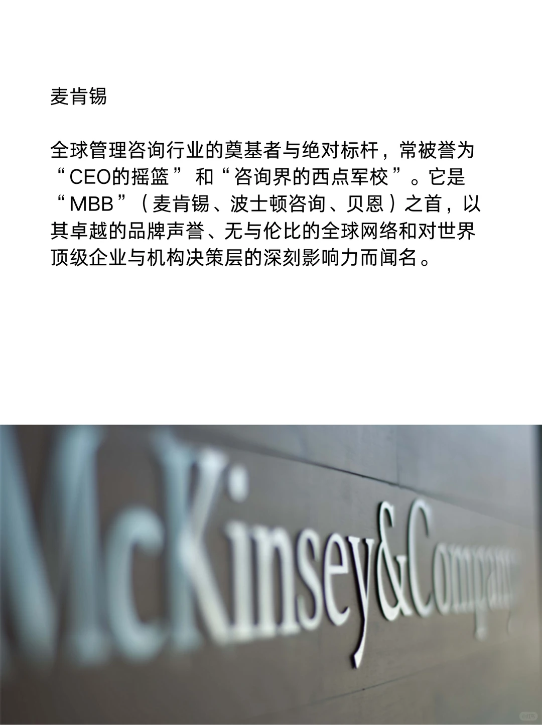 麦肯锡_ 名企介绍（一天一家名企）
